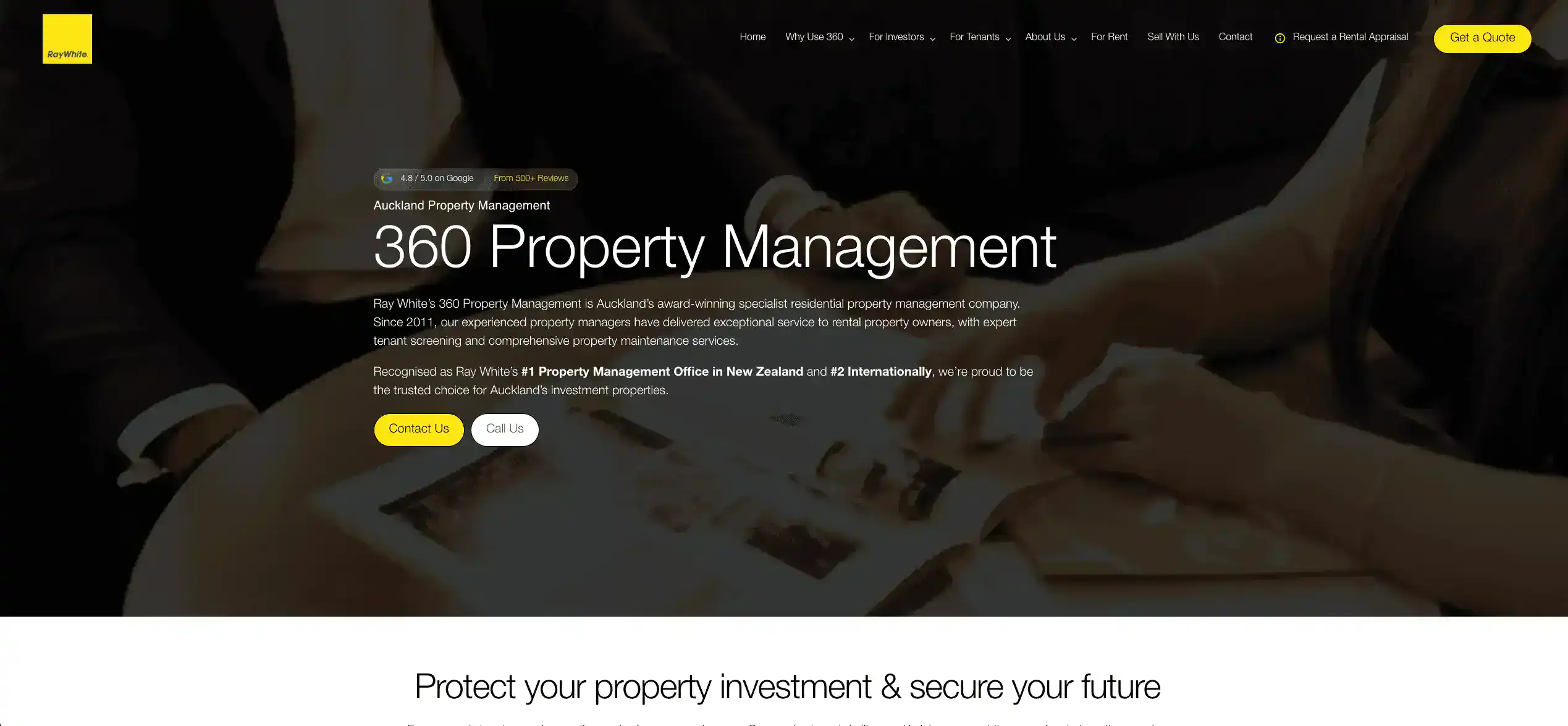 360 Property Management: an SEO-optimised rebuild replacing an outdated template