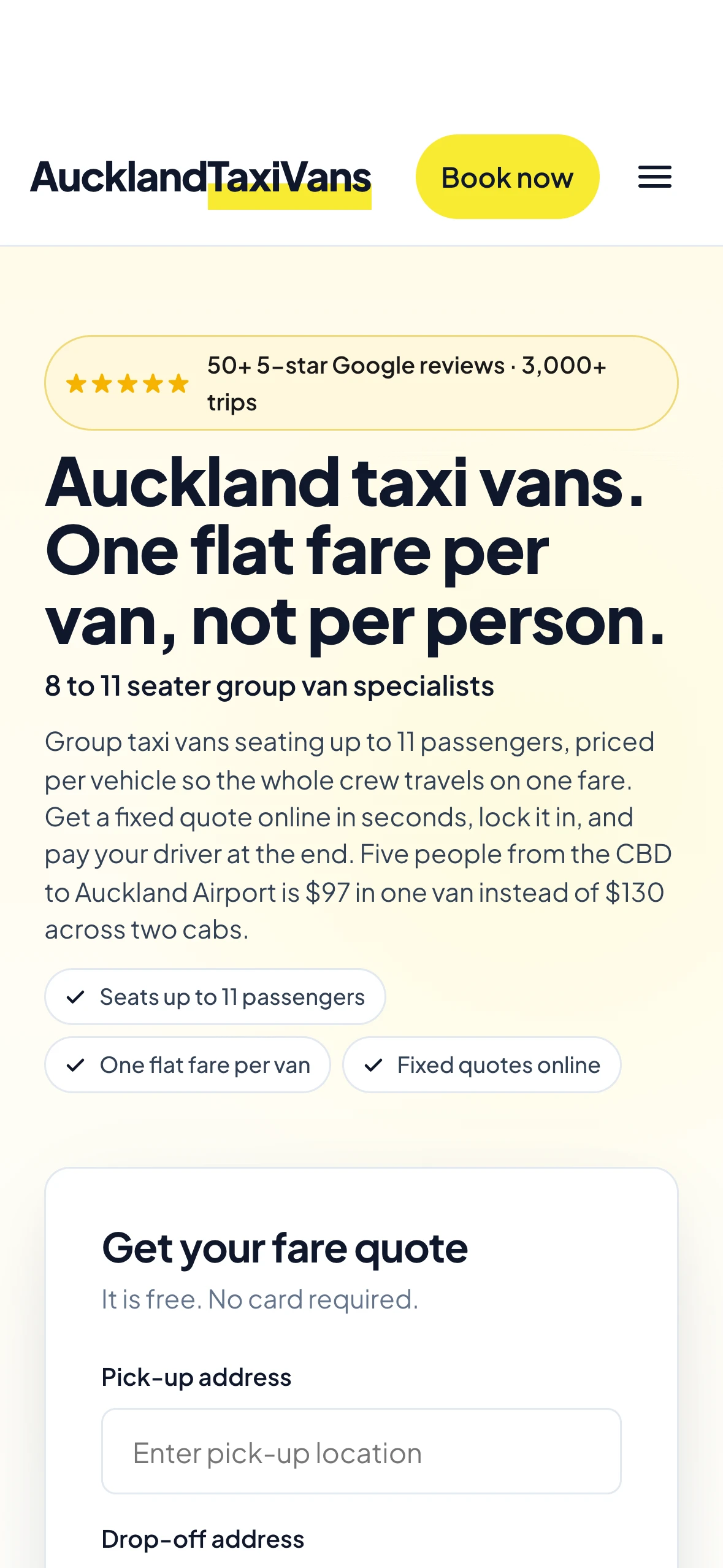 NZ Taxi Vans: 57% more completed bookings a day mobile screenshot 2