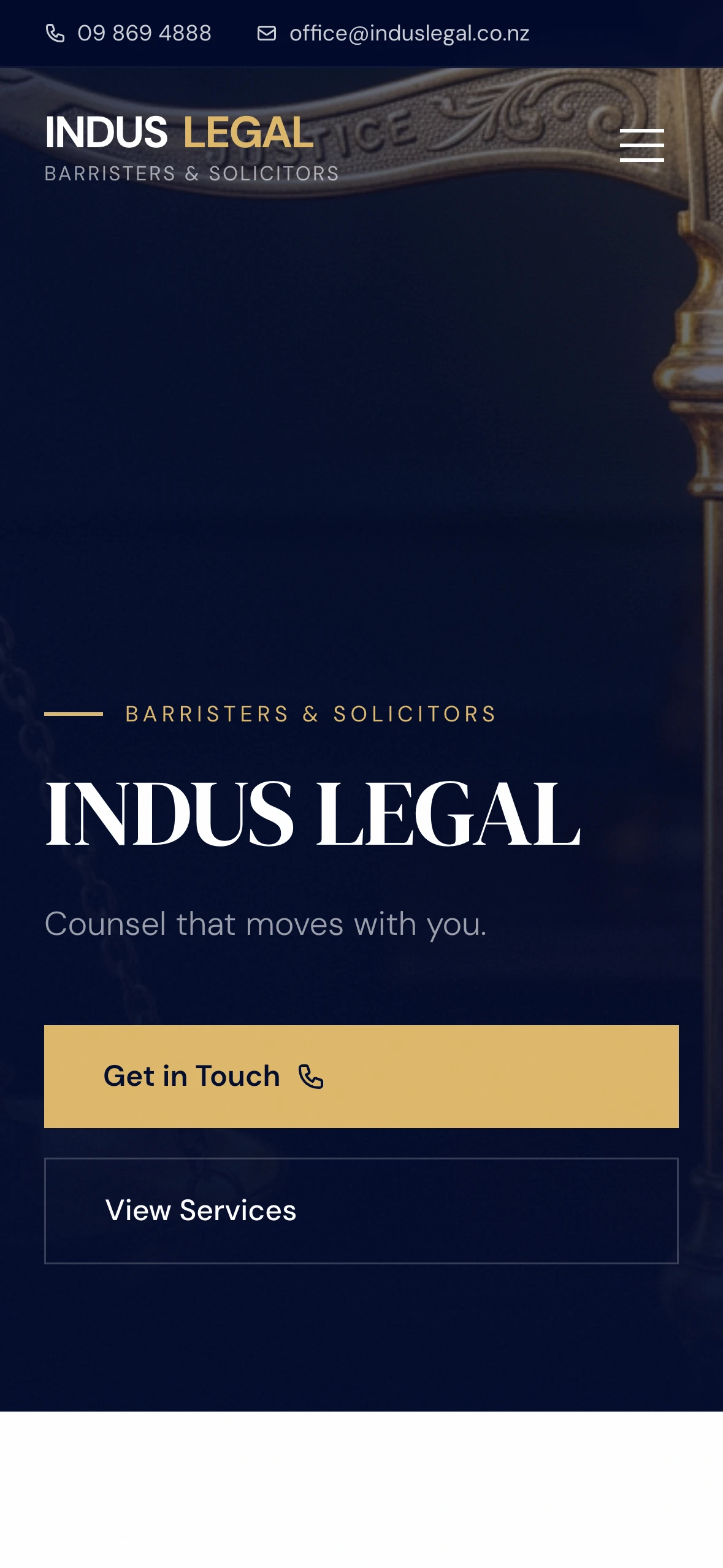Indus Legal: clients land on the practice area they need mobile screenshot 2
