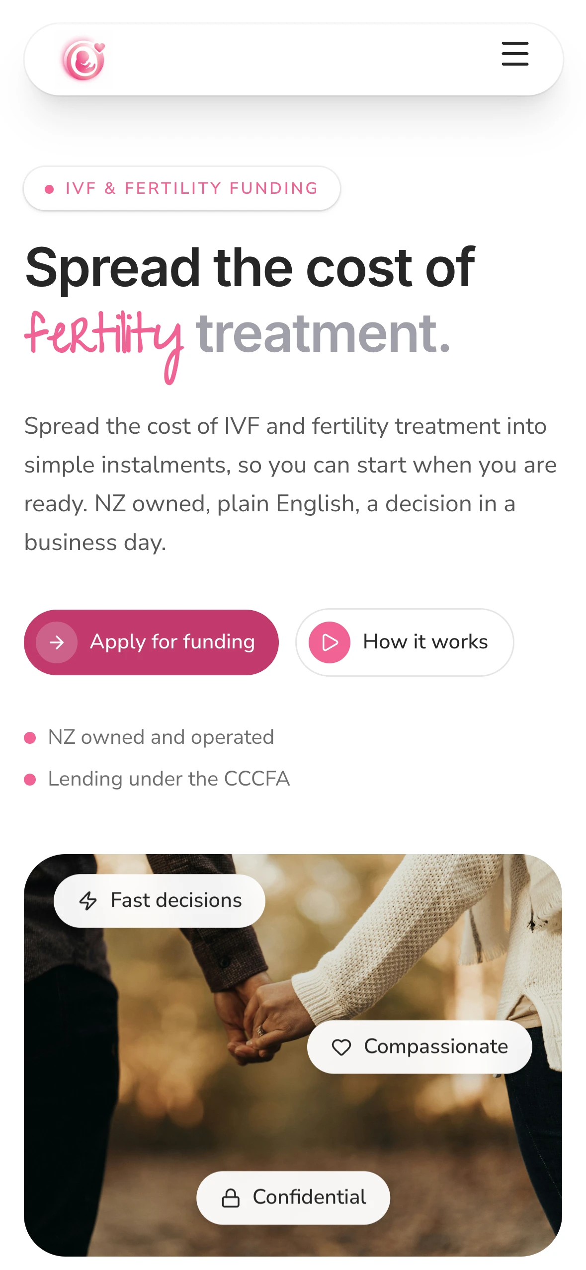 IVF Funders: clear estimates for a deeply personal decision mobile screenshot 2