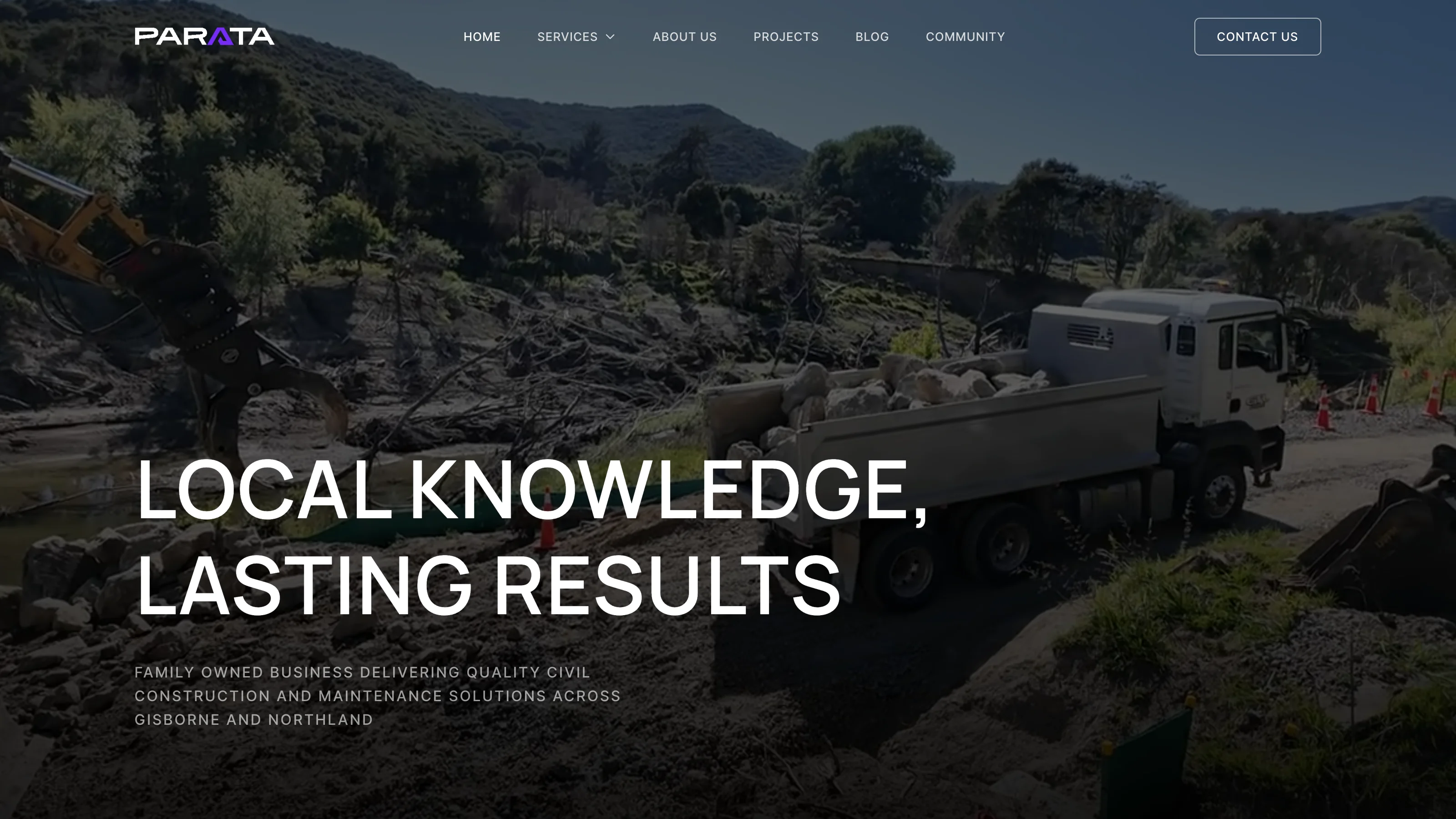 Parata desktop website
