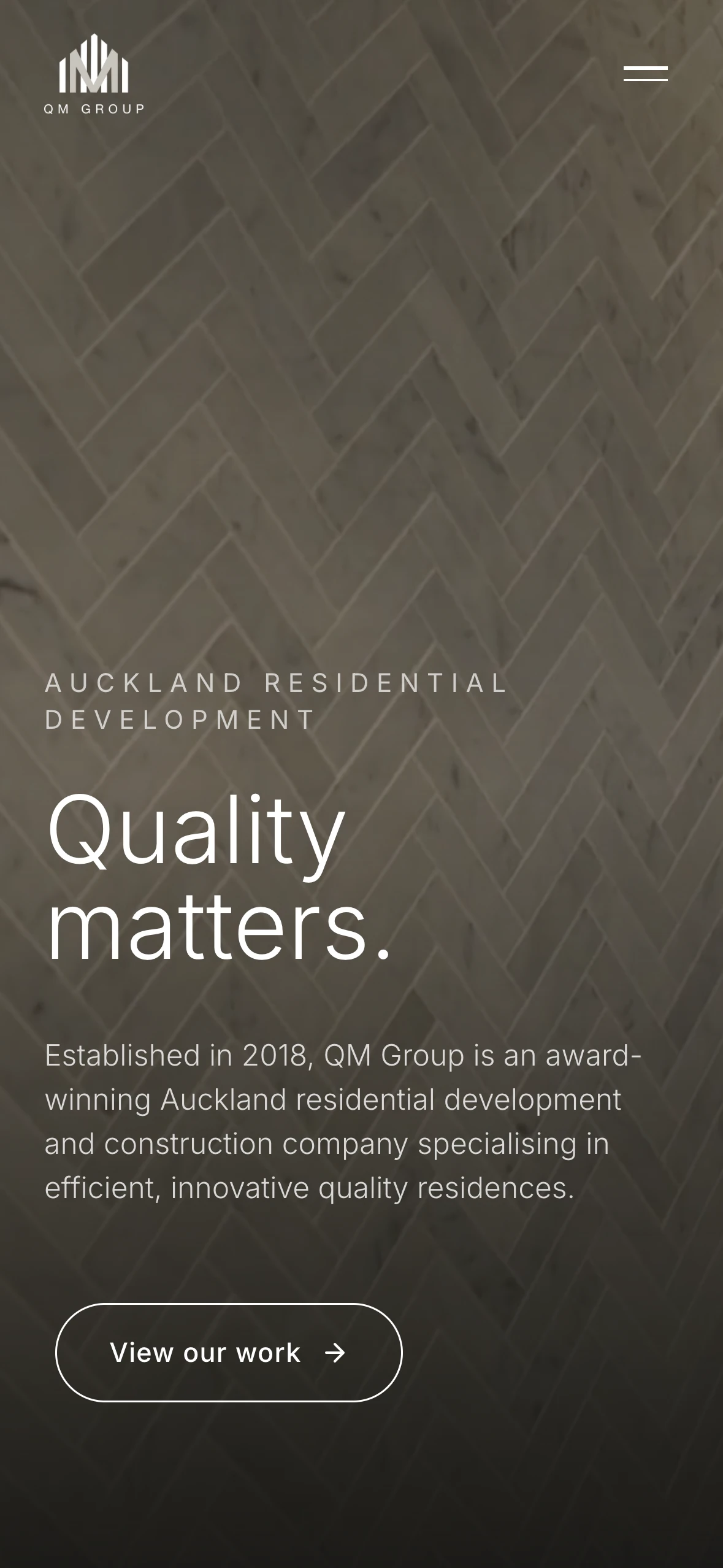 QM Group: an award-winning builder's new brand site, live in 12 days mobile screenshot 2