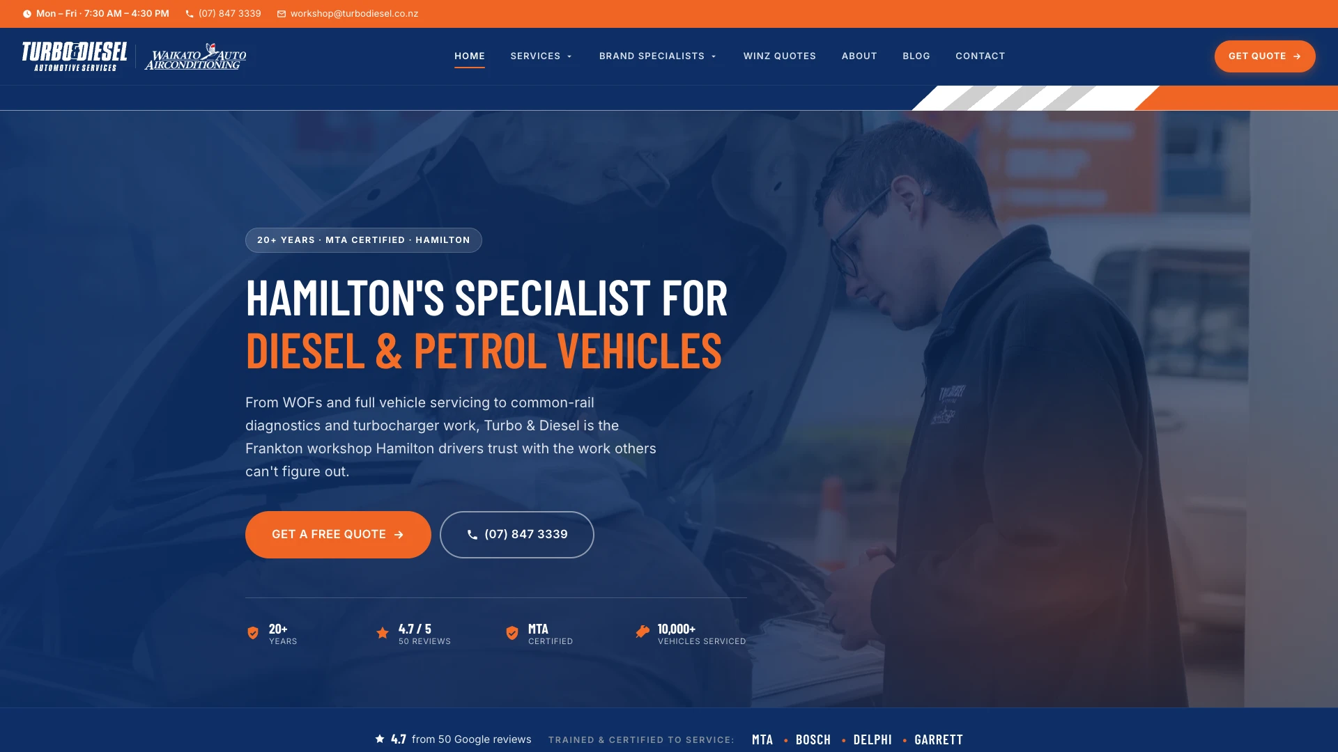 Turbo & Diesel: a page for every specialist job case study