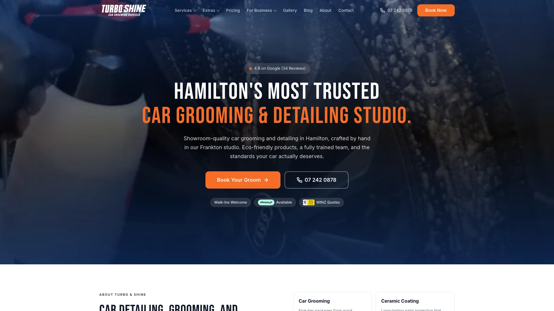 Turbo & Shine: pricing up front, every enquiry tracked case study