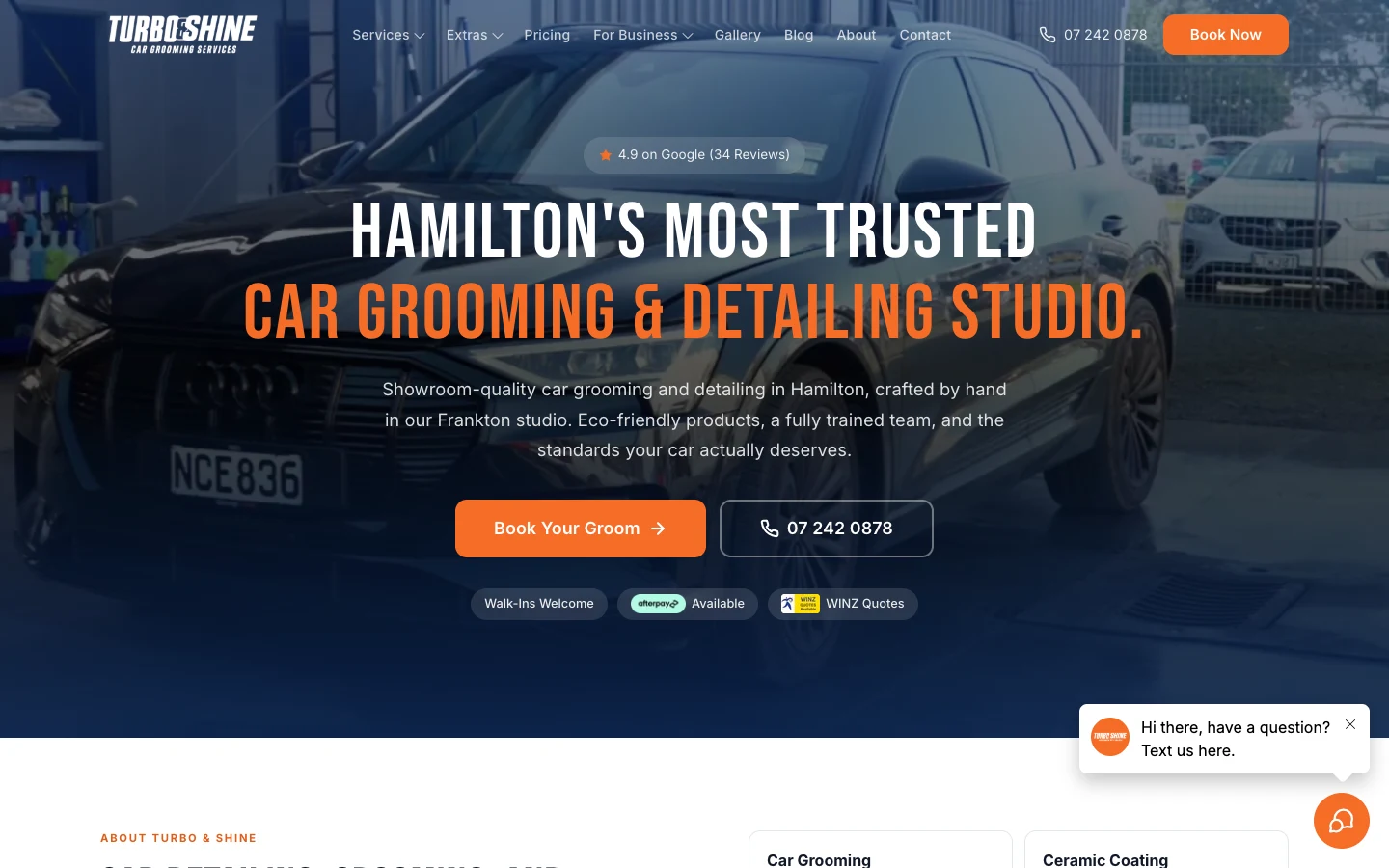 Turbo & Shine: pricing up front, every enquiry tracked
